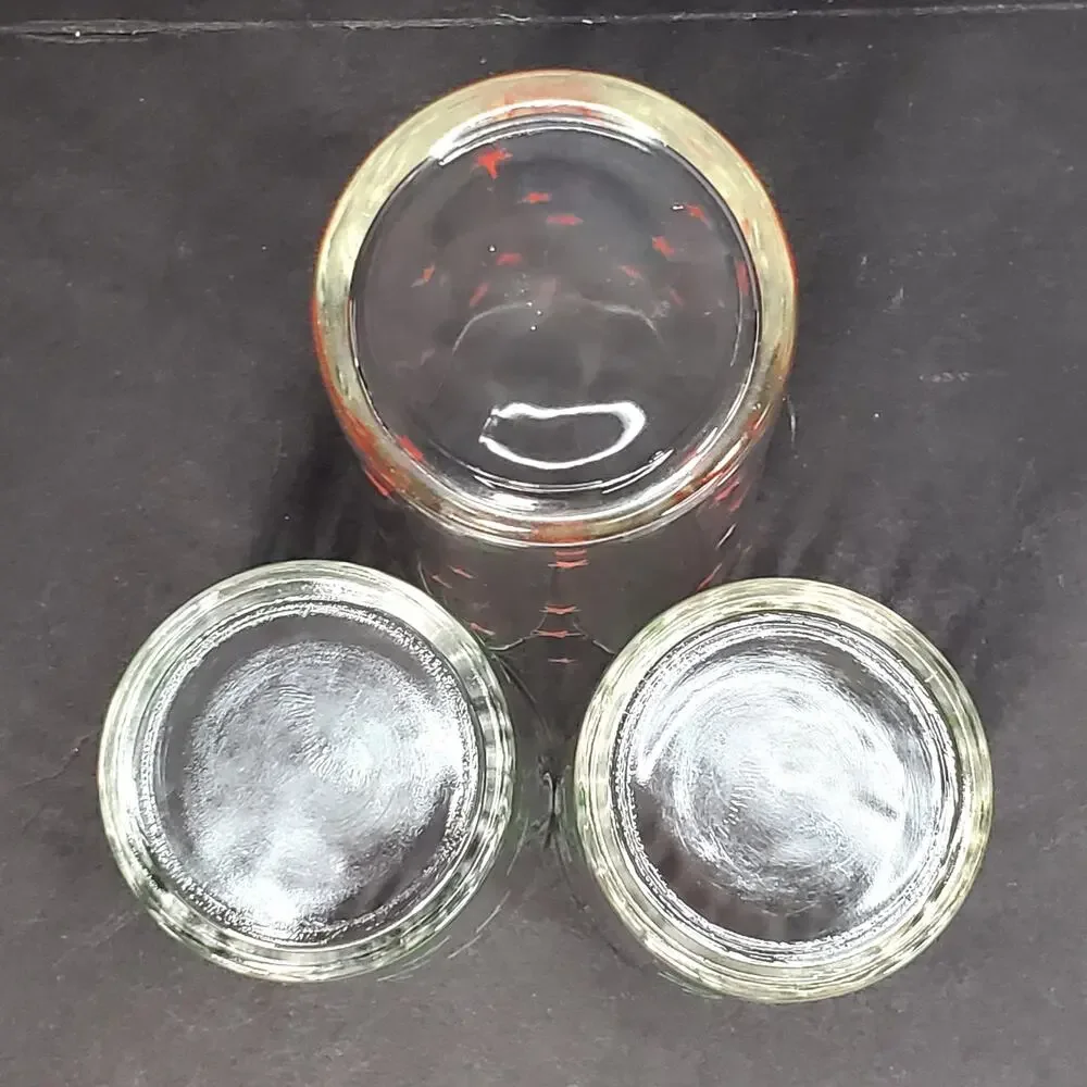 Vtg Kraft Foods Swanky Swigs Stars Optic Glass Juice Tumbler MCM Tableware